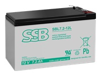 SSB SBL 7.2-12L SSB akumulator 12V/7.2Ah T2 żywotnoć 10-12 lat - faston 6,3 mm