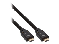 Bild von INLINE HDMI HighSpeed Kabel mit Ethernet 4K2K aktiv St/St vergoldete Kontakte mit eingebautem Verstaerker schwarz 10m