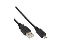 Bild von INLINE Micro-USB 2.0 Kabel USB-A Stecker an Micro-B Stecker schwarz 0,5m
