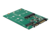 Bild von DELOCK Konverter SATA 22 Pin > 1 x M.2 + 1 x mSATA