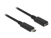 Bild von DELOCK Verlängerungskabel SuperSpeed USB USB 3.1 Gen 1 USB Type-C Stecker > Buchse 3 A 2,0 m schwarz