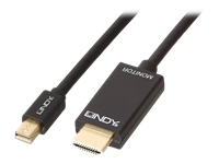 Bild von LINDY Kabel Mini DisplayPort/HDMI 4K30 (DP: passiv) 1m mDP Stecker an HDMI Stecker