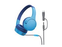 BELKIN SoundForm Mini Wired On-Ear Headphones USB-C & 3.5mm Blue