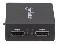 Bild von MANHATTAN 1080p 2-Port HDMI-Splitter Stromversorgung ueber USB schwarz