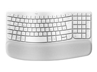Bild von LOGITECH Wave Keys wireless ergonomic keyboard - OFFWHITE - (DE) - 2.4GHZ/BT - N/A - CENTRAL-419 - UNIVERSAL