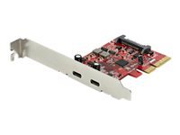 Bild von STARTECH.COM 2 Port PCIe USB 3.1-Karte - 2x USB-C 3.1 Gen 2 10Gbit/s - PCIe Gen 3 x4 - ASM3142-Chipsatz - Windows Linux macOS