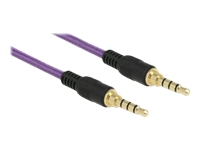 Bild von DELOCK Klinkenkabel 3,5 mm 4 Pin Stecker > Stecker 0,5 m violett