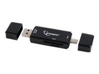 GEMBIRD UHB-CR3IN1-01 Gembird czytnik kart multi USB USB-C micro USB(SD, micro SD) OTG, czarny