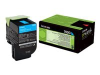 Bild von LEXMARK 702C Toner cyan Standardkapazität 1.000 Seiten 1er-Pack return program