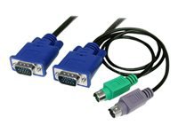 Bild von STARTECH.COM 1,8m 3-in-1 PS/2 VGA KVM Kabel - Kabelsatz für KVM Switch / Umschalter