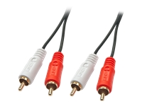 Bild von LINDY Audiokabel Stereo 2x RCA Male an 2x RCA male, 20m, vergoldet