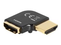 Bild von DELOCK HDMI Adapter Stecker zu Buchse 90 links gewinkelt 8K 60Hz Metall