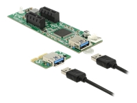 Bild von DELOCK Riser Karte PCI Express x1 > 2 x PCIe x1 mit 30 cm USB Kabel