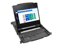 EATON TIPPLITE NetDirector 8-Port, 1U Rack-Mount Console, HDMI, KVM Switch, with 17 in., LCD and IP Remote Access Dual Rail