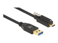 Bild von DELOCK SuperSpeed USB USB 3.2 Gen 1 Kabel Typ-A Stecker zu USB Type-C Stecker mit Schraube oben 2 m