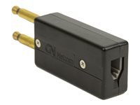 JABRA 2-prong jack PJ 327 with modular 4/4 Western socket fi. for Lucent Callmaster Steck 28