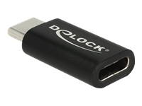 Bild von DELOCK Adapter USB 3.0 Type-C Stecker > USB Type-C Buchse schwarz