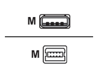 Bild von EFB USB2.0 Anschlusskabel Typ A Stecker auf Stecker Mini B 5polig  Classic Schwarz 1,5m