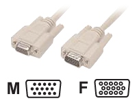 Bild von EFB VGA Verlaengerungskabel HD-DSub 15polig Stecker auf Buchse Beige 5m