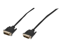 Bild von ASSMANN DVI-D Anschlusskabel 2,0m DVI-D 18+1 Stecker auf DVI-D 18+1 Stecker Single Link schwarz