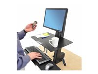 ERGOTRON WorkFit-S Mounting component work surface phenolic composite black