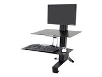 ERGOTRON WorkFit-S Single LD Standing desk converter rectangular aluminium powder-coated steel high-grade plastic black