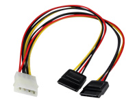 Bild von STARTECH.COM SATA Y-Stromkabel - Splitter Power Y-Kabel mit 2 x SATA intern  1 x Molex (Stecker) 2 x SATA Power (15 pin) Buchse