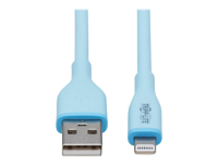 Bild von EATON TRIPPLITE Safe-IT USB-A to Lightning Sync/Charge Antibacterial Cable M/M MFi Certified Light Blue 6ft. 1,83m