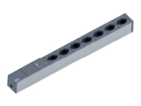 BACHMANN IT PDU 19 inch 1U 7xCH T23 overvoltage protec, black alu, clip, 3m CH Plug Type 23