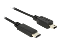 Bild von DELOCK Kabel USB Typ-C 2.0 Stecker > USB 2.0 Typ Mini-B Stecker 0,5 m schwarz