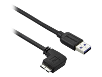 Bild von STARTECH.COM 50cm Slim Micro USB 3.0 Kabel linksgewinkelt - USB 3.1 Gen 1 (5 Gbit/s) Anschlusskabel