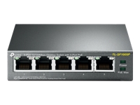 Bild von TP-LINK 5-Port 10/100Mbps Desktop Switch mit 4-Port PoE 5 10/100Mbps RJ45 ports mit 4 PoE ports 58W PoE Power supply Metallgehäuse