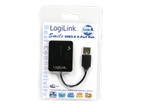 Hub USB LogiLink UA0139 4xUSB 2.0, czarny