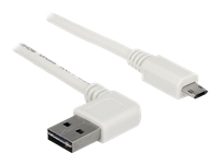 Bild von DELOCK Kabel EASY-USB 2.0 Typ-A Stecker gewinkelt links / rechts > EASY-USB 2.0 Typ Micro-B Stecker weiss 2 m