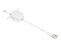 Bild von DELOCK Easy 45 Modul USB 2.0 Ausrollkabel USB Typ-A zu EASY-USB Typ Micro-B weiss