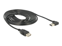 Bild von DELOCK Kabel EASY USB 2.0-A links/rechts gewinkelt Stecker > USB 2.0-A Buchse 3 m