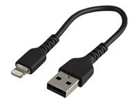Bild von STARTECH.COM 15cm USB auf Lightning - MFi-zertifiziertes Lightning Kabel - Premium - Langlebiges iPhone Ladekabel - Schwarz