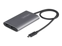 Bild von STARTECH.COM Thunderbolt 3 to Dual DisplayPort Adapter DP 1.4 - Dual 4K 60Hz or Single 8K/5K TB3 to DP Video Adapter Mac/Windows