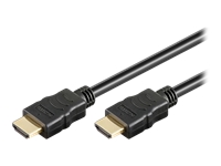 Bild von TECHLY High Speed HDMI Kabel mit Ethernet 1m Schwarz 2xHDMI Stecker 19pol. mit Goldbeschichtung AWG30