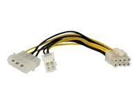 Bild von STARTECH.COM 15cm 4pin auf 8pin EPS-Netzadapter mit LP4 - Bu/St - Stromadapter Buchse/ Stecker