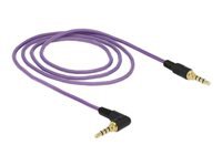 Bild von DELOCK Klinkenkabel 3,5 mm 4 Pin Stecker > Stecker gewinkelt 1 m violett