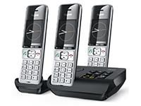 Bild von GIGASET COMFORT 500A trio silber / schwarz 5,8 cm 2,2 Zoll TFT Farbdisplay 3 Mobilteile Anrufbeantworter Freisprechen Telefonbuch