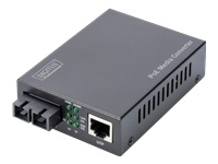 Bild von DIGITUS PoE Media Converter Multimode 10/100/1000Base-T zu 1000Base-SX Inkl. Netzteil 30W SC connector Up to 0.5km