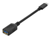Bild von ASSMANN USB Typ-C Adapterkabel OTG Type-C - A St/Bu 0,15m Super Speed sw