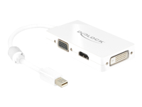 Bild von DELOCK Adapterkabel mini DisplayPort Stecker > 1 x VGA + 1 x HDMI + 1 x DVI 24+1 weiss