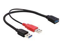 Bild von DELOCK Kabel USB 3.0 Y - Buchse 1x > USB 3.0-A ST+ USB 2.0-A ST 30cm