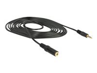 Bild von DELOCK Kabel Klinke Verlängerung 3,5 mm Stecker > Buchse  4 Pin  IPhone 2,0 m  schwarz