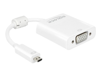 Bild von DELOCK Adapterkabel micro HDMI-D Stecker > VGA Buchse mit Audio weiss