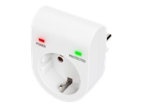 Bild von DIGITUS DN-95400 Überspannungsschutz mit Power- und Schutz-LED safety outlet16 A 3.500W TÜV-GS CE-LVD white