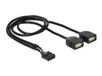 Bild von DELOCK USB Kabel Pin Header Buchse > 2 x USB 2.0 Typ-A Buchse 40cm